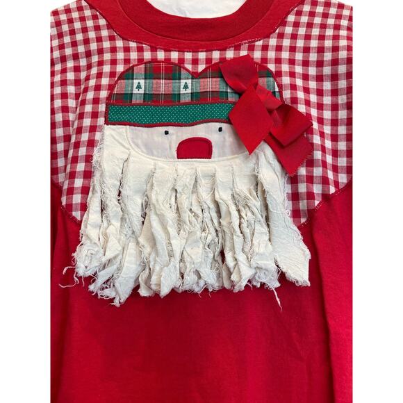 Vintage Hand made Rag Beard Santa L/S ladies shirt L 1990's christmas - Picture 2 of 8